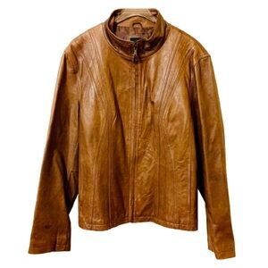 a.n.a A New Approach - 100% Genuine Leather Jacket - Brown - XL